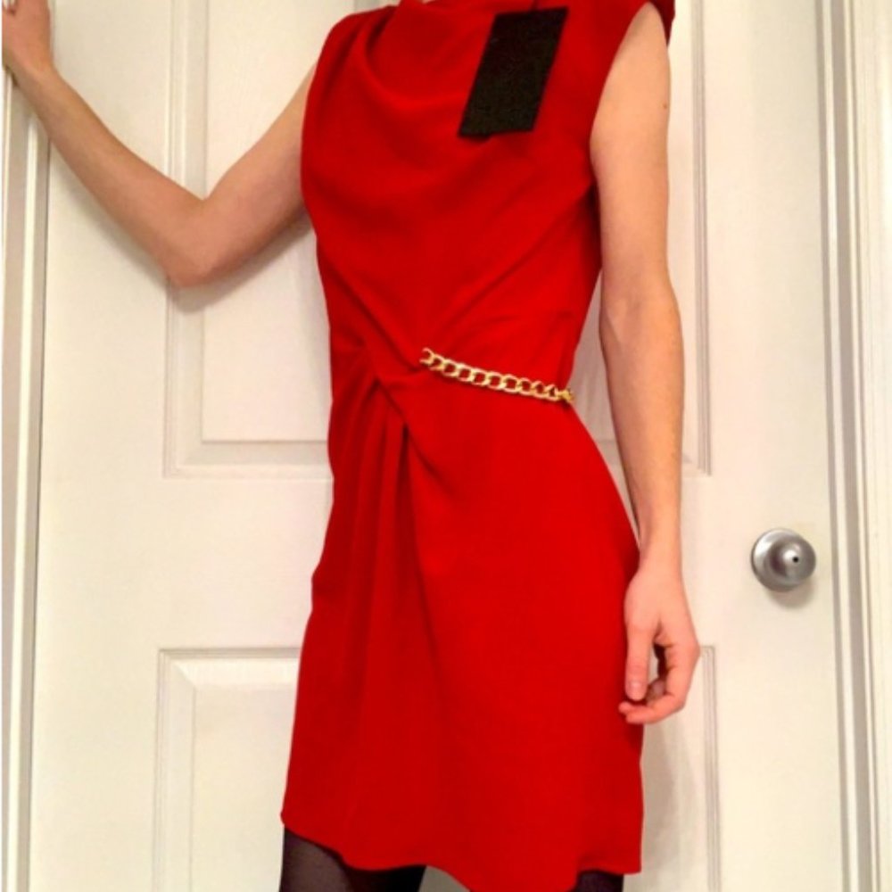 NWT Kooples Crepe Tango Dress + Chains